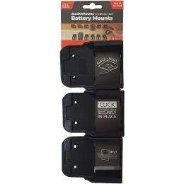 StealthMounts Supports de batteries AEG & Ridgid 18v 6-pack NOIR BM-RG18-BLK-6