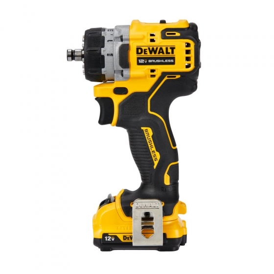 Dewalt DCD703L2T-QW Perceuse, Visseuse compacte multi-têtes 5 en 1 12V XR Brushless 2x3.0Ah