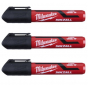 Milwaukee x3 Marqueurs INKZALL Noir pointe Large (4932471554)