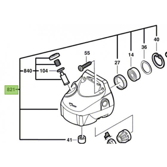 Bosch Carter d'engrenages pour meuleuse d'angle PWS9-125CE, PWS8-125CE (2609003777)