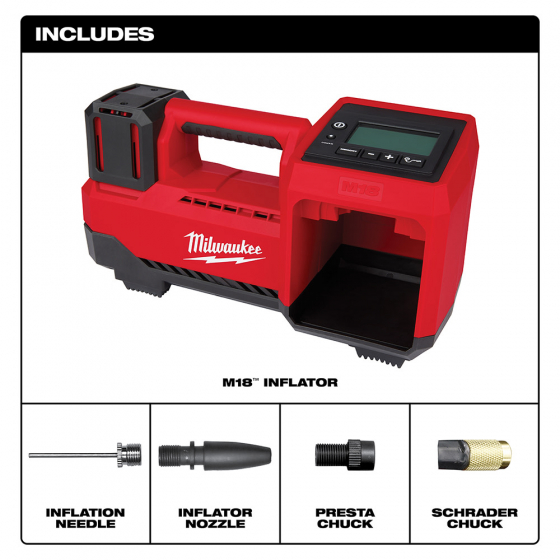 Milwaukee M18 BI-0 Compresseur, gonfleur sans fil 18V M18 (4933478706)