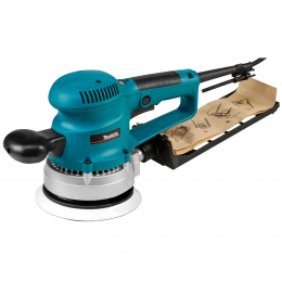 Makita BO6030JX Ponceuse excentrique 310W Ø150 mm avec accessoires en coffret Makpac
