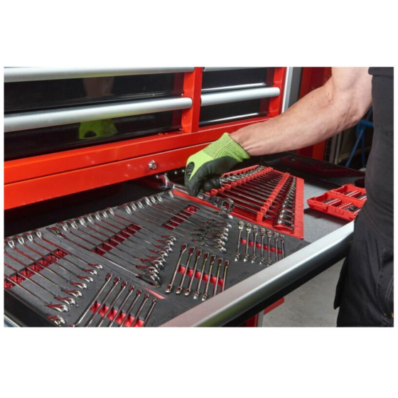 Milwaukee Jeu de x15 clés plate à cliquet articulée avec module mousse pour servante d'atelier (4932479829) Milwaukee Jeu de x15 clés plate à cliquet articulée avec module mousse pour servante d'atelier (4932479829)