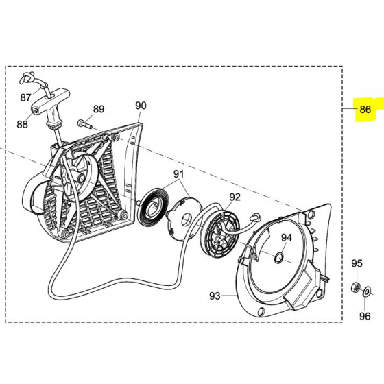 Makita Lanceur complet pour Découpeuse Thermique (123357-3) Makita Lanceur complet pour Découpeuse Thermique (123357-3)