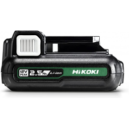 Hikoki Batterie à glissière Li-ion 12V 2.5Ah avec indicateur de charge BSL1225M (374954)
