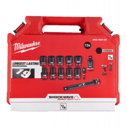 Milwaukee Coffret de 13 Douilles Shockwave Impact Duty pour Boulonneuse 1/2" (4932480456)