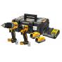 DeWalt DCK2050E2T-QW Kit 2 outils POWERSTACK Perceuse DCD805 & Visseuse DCF850 18V XRP 2x1.7Ah  avec coffret T-STAK