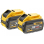 Dewalt DCB118X2-QW Pack de 2 Batteries XR Flexvolt 54V 9.0Ah DCB549 et 1 Chargeur DCB118