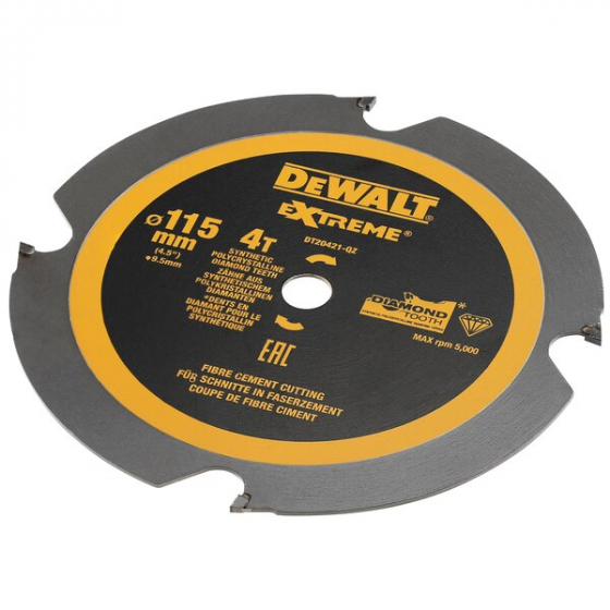 DeWALT Lame de scie circulaire ø115x9.5 Fibrociment diamand "Extrême" DT20421-QZ pour DCS571