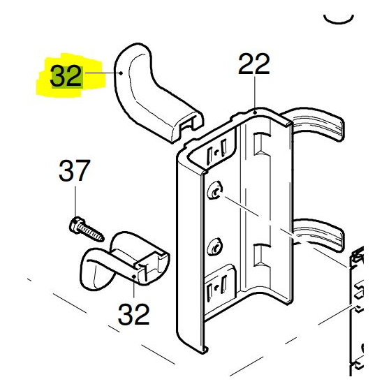 Makita Support de tuyau pour nettoyeur haute-pression HW140, HW151 (2360090)