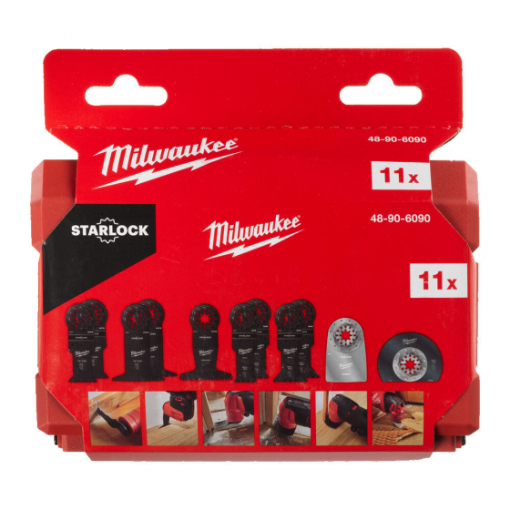 Milwaukee Set de 11 Lames usage général pour outil multifonction STARLOCK (48906090)