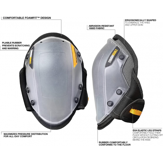 ToughBuilt genouillères non marquantes mousse FoamFit TB-KP-203R ToughBuilt genouillères non marquantes mousse FoamFit TB-KP-203R