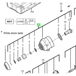 Milwaukee Carter d'engrenage pour visseuse à chocs M18FID2 & M18ONEID2 (4931465825)