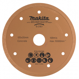 Makita Disque diamant 125mm à jante continue, béton, à eau pour scie diamant (B-21951)