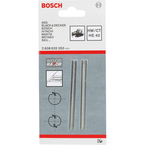 Bosch Lot de x2 Fers à Rabot 82mm en carbure 40° (2608635350)