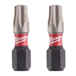 Milwaukee Lot de 2 Embouts Torx 30 25mm de Vissage Shockwave (4932430885)