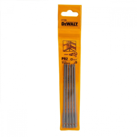 Dewalt DT7206-QZ Lot de x5 Embout PR2 de Vissage PH2 153mm