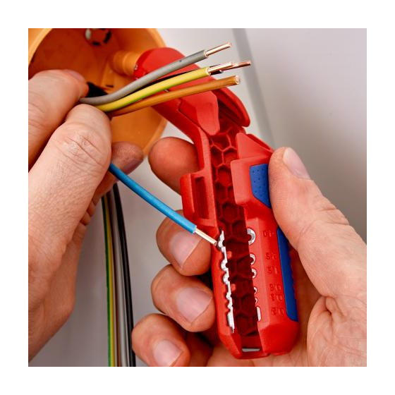 Knipex Pince à dégainage-dénudage pour gaucher (16 95 02 SB) Knipex Pince à dégainage-dénudage pour gaucher (16 95 02 SB)