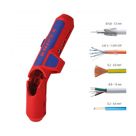 Knipex Pince à dégainage-dénudage pour gaucher (16 95 02 SB) Knipex Pince à dégainage-dénudage pour gaucher (16 95 02 SB)