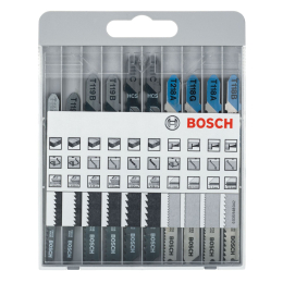 Bosch Coffret de 10 lames de scie sauteuse Basic for Wood and Metal (2607010630)