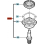 Bosch Couronne d'angle avec pignon pour meuleuse PWS 6-115, PWS 7-115 E, PWS 8-125 CE, PWS 550 (1607000943)