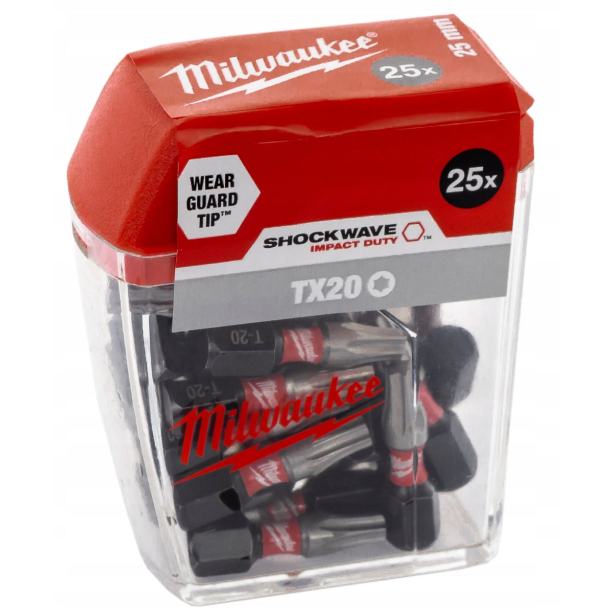 Milwaukee x25 Embouts Torx 20 de Vissage Shockwave 25mm (4932430875)