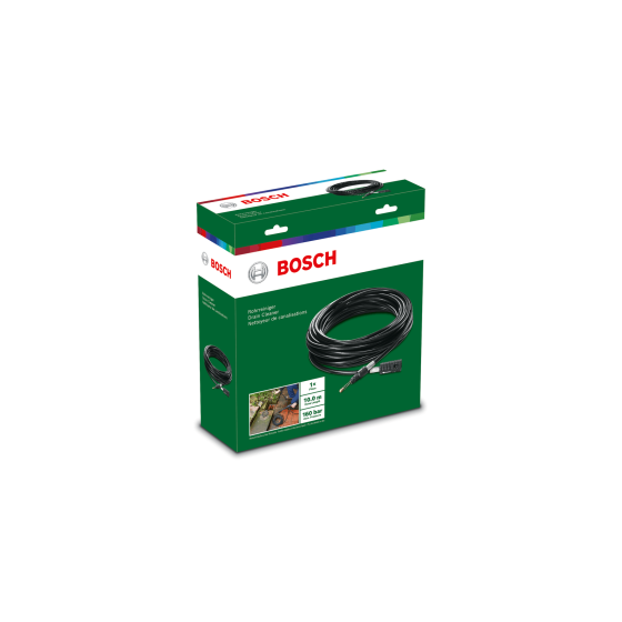 Bosch Débouche canalisations 10m de flexible pour nettoyeur haute-pression 160 Bars (F016800483) Bosch Débouche canalisations 10m de flexible pour nettoyeur haute-pression 160 Bars (F016800483)