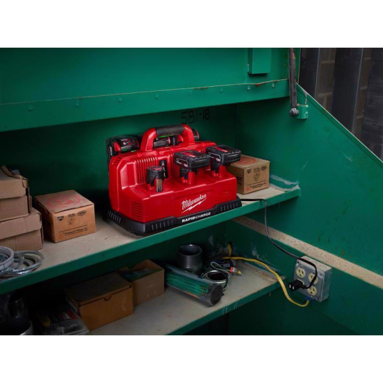 Milwaukee M18 PC6 Chargeur rapide 6 Batteries 18V Packout (4932480162) Milwaukee M18 PC6 Chargeur rapide 6 Batteries 18V Packout (4932480162)