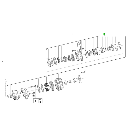 AEG Boite d'engrenages pour perceuse BS14C & BS18C (200321032)