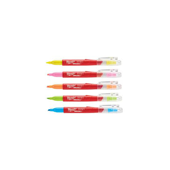 Milwaukee x5 Surligneurs INKZALL Multi couleurs (48223206)