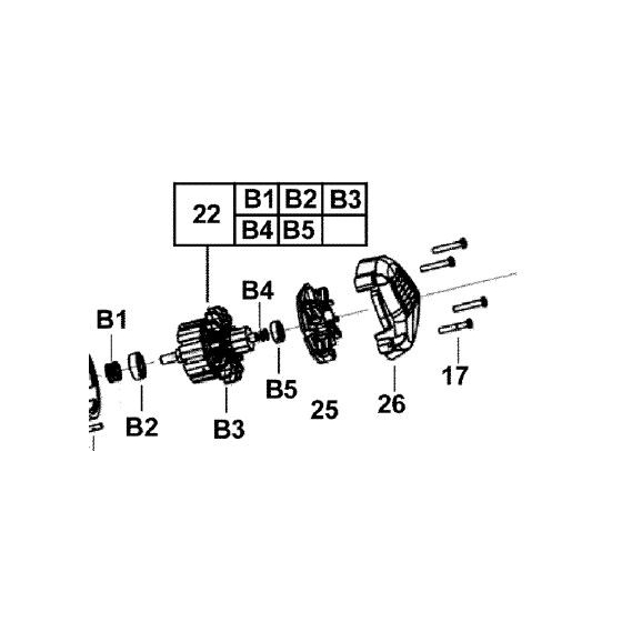 Milwaukee Induit 200216054 Pour C14DD, C14PD