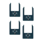 StealthMounts Supports de machines Makita 40v XGT 4-pack Bleu TM-MK40-BLU-4