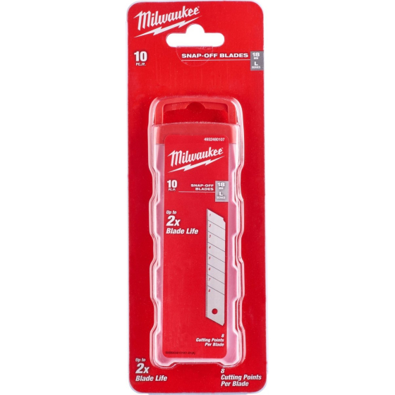 Milwaukee Distributeur de x10 Lames de cutter sécable 18mm (4932480107)