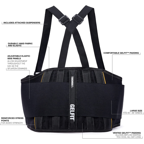 Toughbuilt Ceinture dorsal GelFit TB-45G Toughbuilt Ceinture dorsal GelFit TB-45G