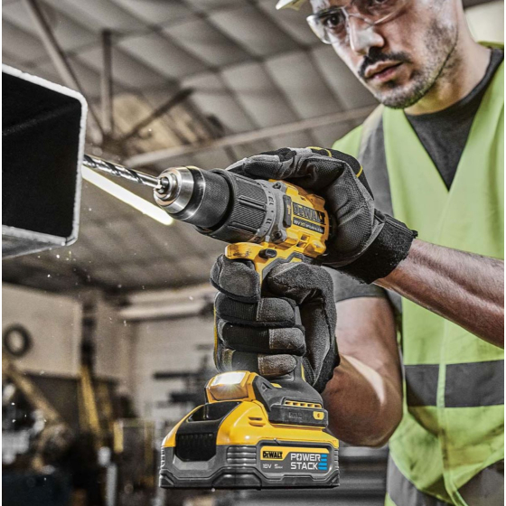 DeWalt DCD800H2T-QW Perceuse, Visseuse 18V XRP 2x5.0Ah POWERSTACK avec coffret T-STAK
