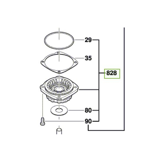 Bosch Flasque de palier pour meuleuse sans fil GWS18V-LI, GWS18-125V-LI (16170006B3)