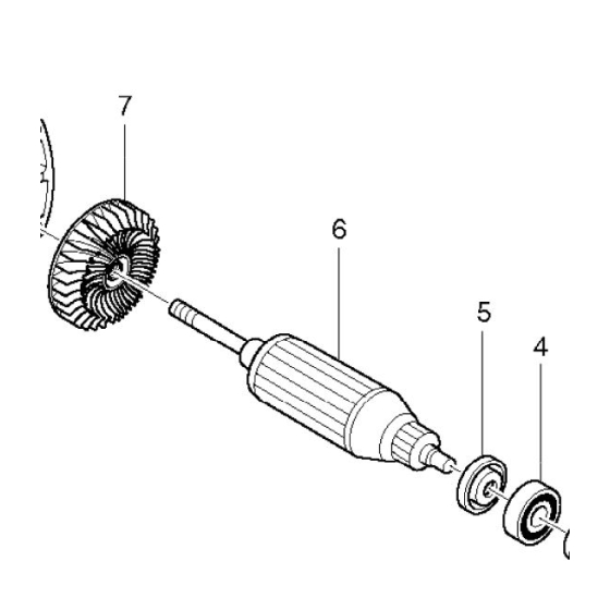 Makita Induit pour meuleuse 9522NB (517518-9)