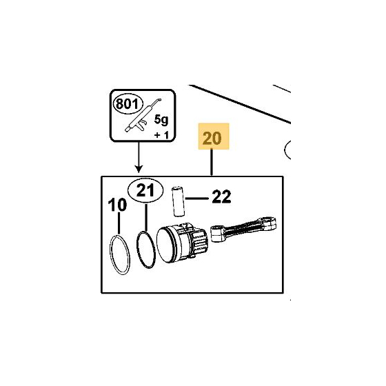 Dewalt Kit piston pour marteau de démolition D25960 & D25961 (N164668)