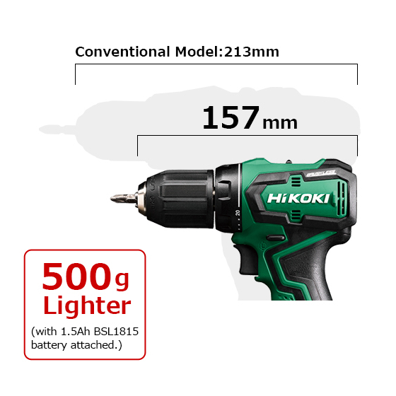 Hikoki DS18DD W4Z Perceuse, Visseuses 18V 55Nm Li-ion Brushless (Machine seule) Hikoki DS18DD W4Z Perceuse, Visseuses 18V 55Nm Li-ion Brushless (Machine seule)