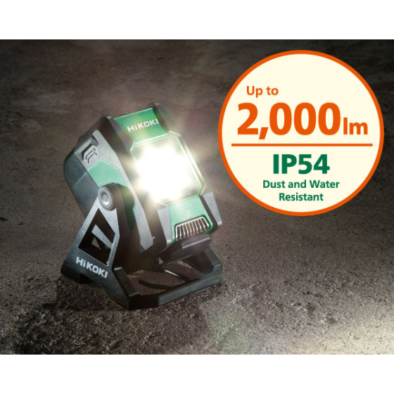 Hikoki UB18DB Projecteur de chantier sans fil 18V 2000 Lumen Hikoki UB18DB Projecteur de chantier sans fil 18V 2000 Lumen