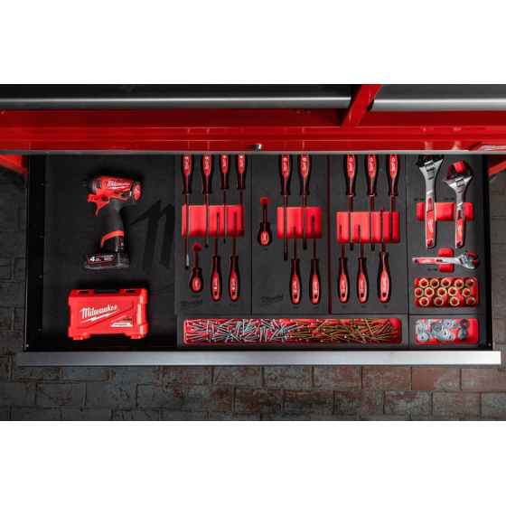 Milwaukee Jeu de x3 clés à molette avec module mousse pour servante d'atelier (4932492397)