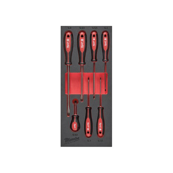Milwaukee Jeu de x7 tournevis TORX avec module mousse pour servante d'atelier (4932492395)