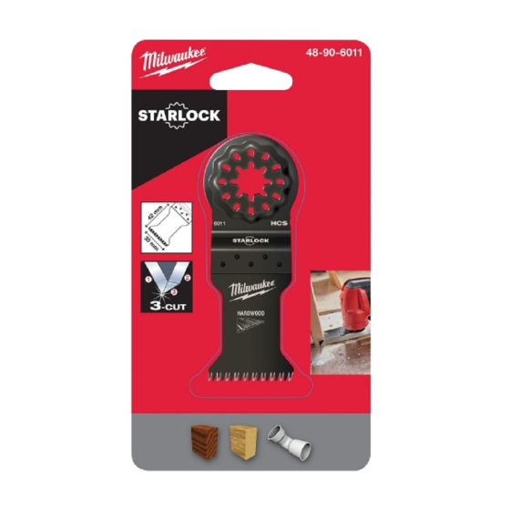 Milwaukee x1 Lame plongeante 35x42mm bois dur pour outil multifonction STARLOCK (48906011) Milwaukee x1 Lame plongeante 35x42mm bois dur pour outil multifonction STARLOCK (48906011)