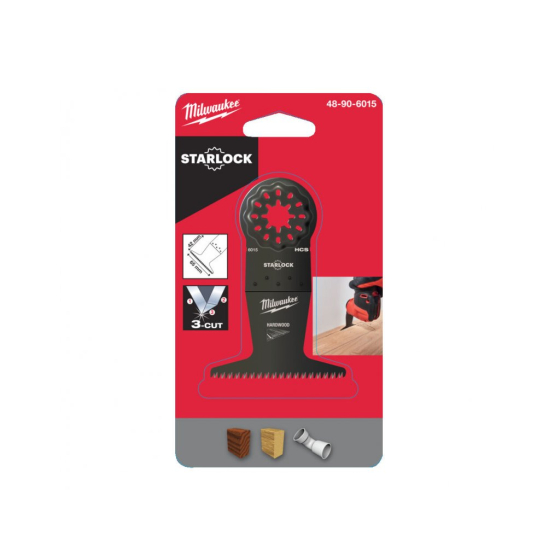 Milwaukee x1 Lame plongeante 65x42mm bois dur pour outil multifonction STARLOCK (48906005) Milwaukee x1 Lame plongeante 65x42mm bois dur pour outil multifonction STARLOCK (48906005)