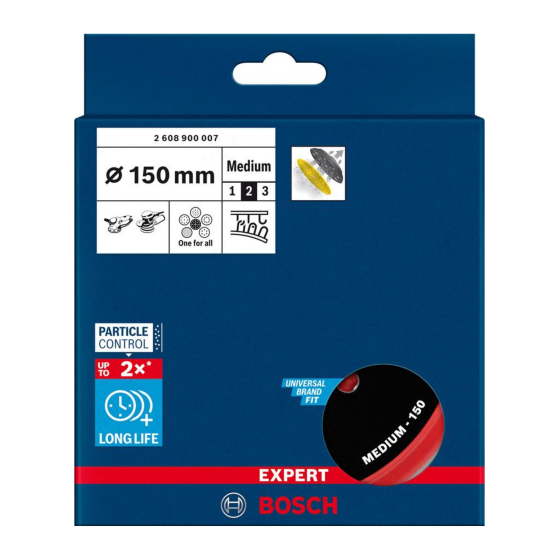 Bosch Plateau de ponçage EXPERT ø150mm Medium pour GEX40-150 (2608900007) Bosch Plateau de ponçage EXPERT ø150mm Medium pour GEX40-150 (2608900007)