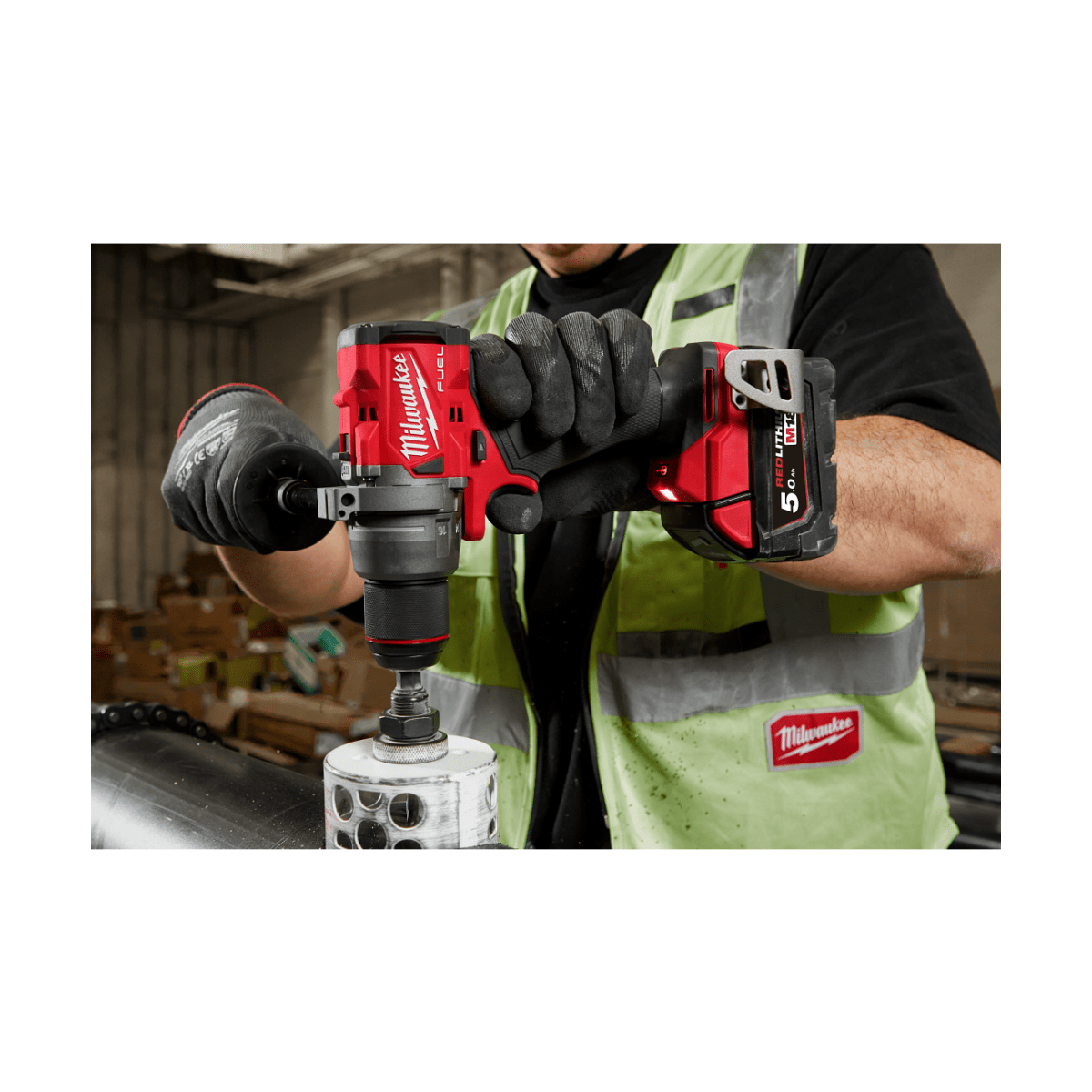 Perceuse-visseuse M18 FUEL™ 18 V FDD3-502X + 2 batteries 5 Ah + chargeur +  HD BOX MILWAUKEE 4933479863 - MILWAUKEE - 4933479863