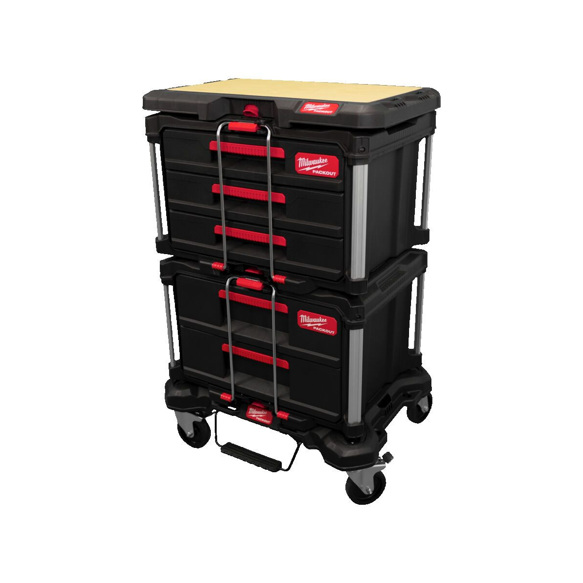 MILWAUKEE  Chariot + 2 coffrets + organisateur + sac - PACKOUT3