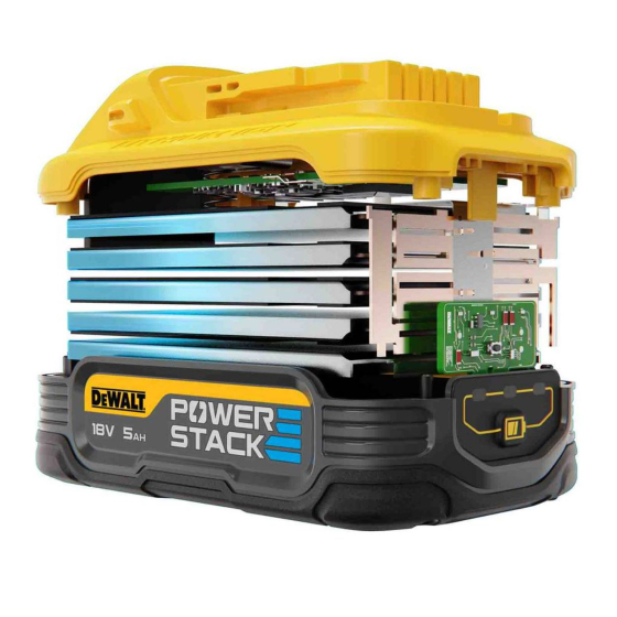 DeWalt Pack de 2 batteries DCBP518 18V POWERSTACK 5.0Ah Li-ion (DCBP518H2-XJ)