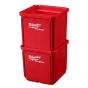 Milwaukee Lot de 2 conteneurs 10x10cm amovibles pour organisateur Packout (4932480698)