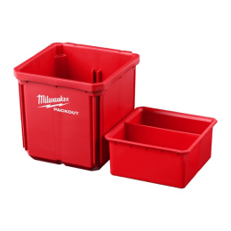 Milwaukee Lot de 2 conteneurs 10x10cm amovibles pour organisateur Packout (4932480698)